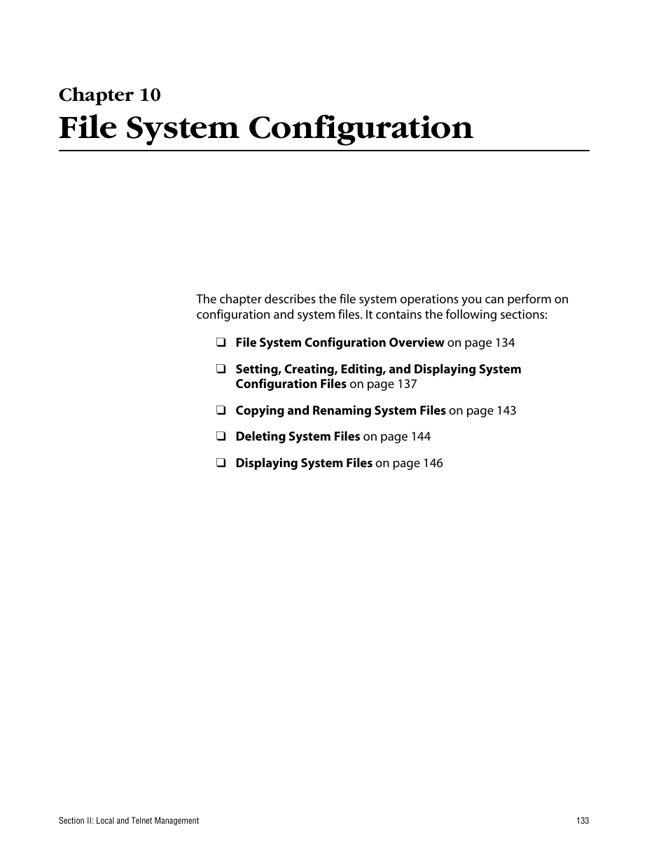 Chapter 10, File system configuration | Allied Telesis AT-S60 User Manual | Page 134 / 615