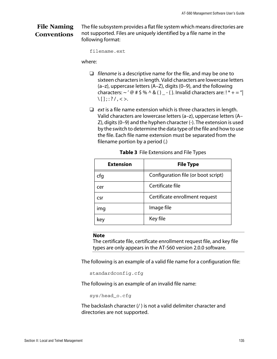 File naming conventions | Allied Telesis AT-S60 User Manual | Page 136 / 615