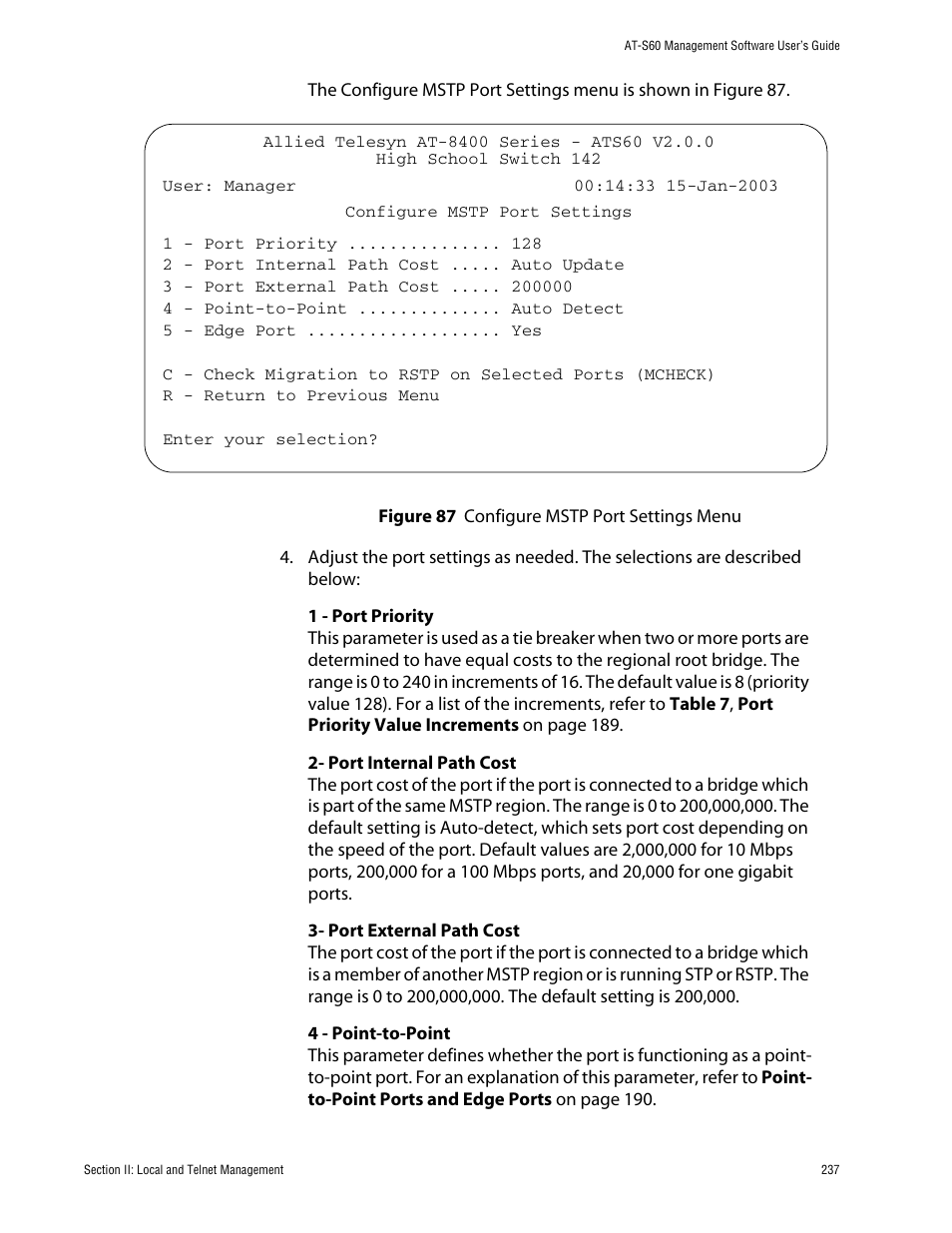 Allied Telesis AT-S60 User Manual | Page 238 / 615