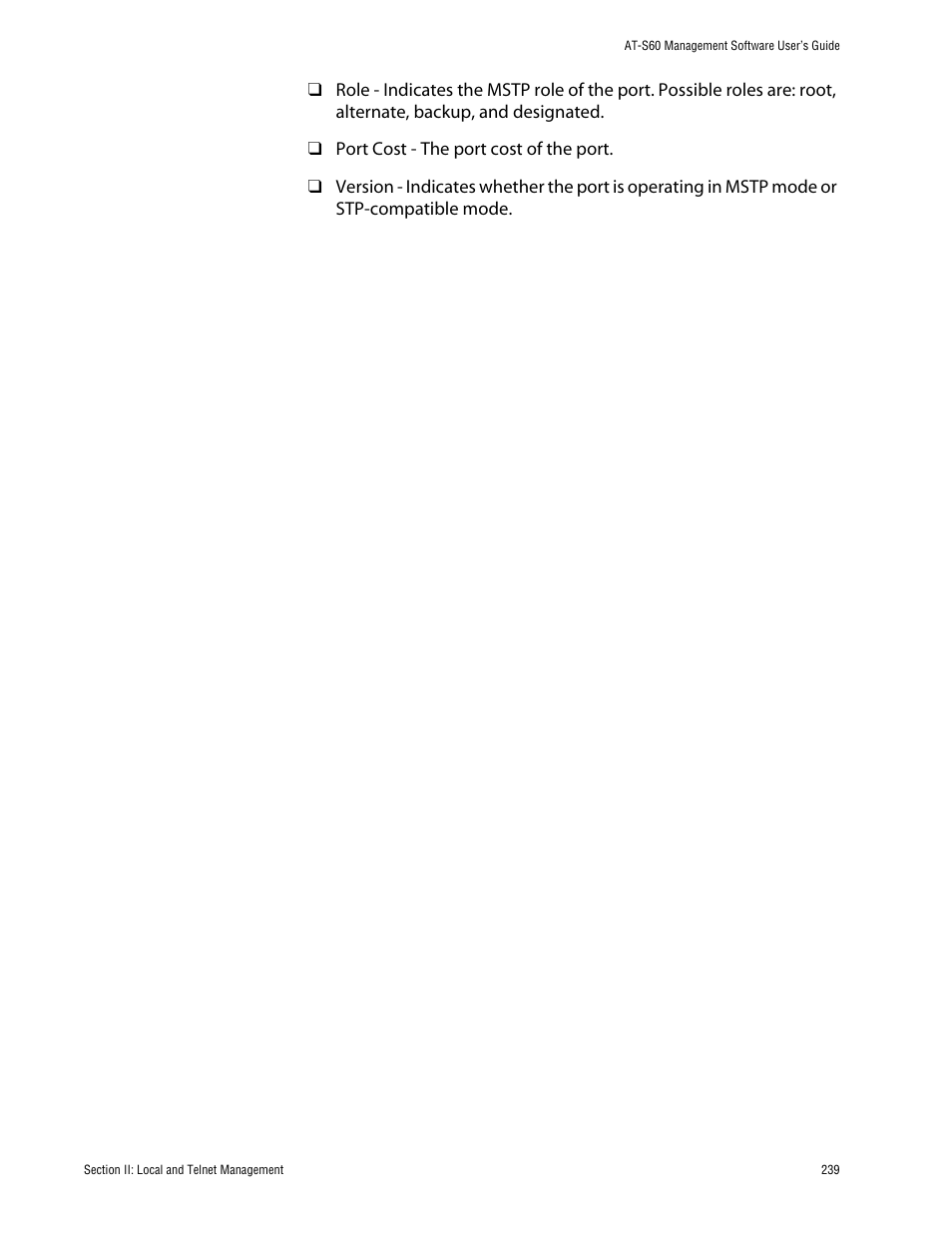 Allied Telesis AT-S60 User Manual | Page 240 / 615