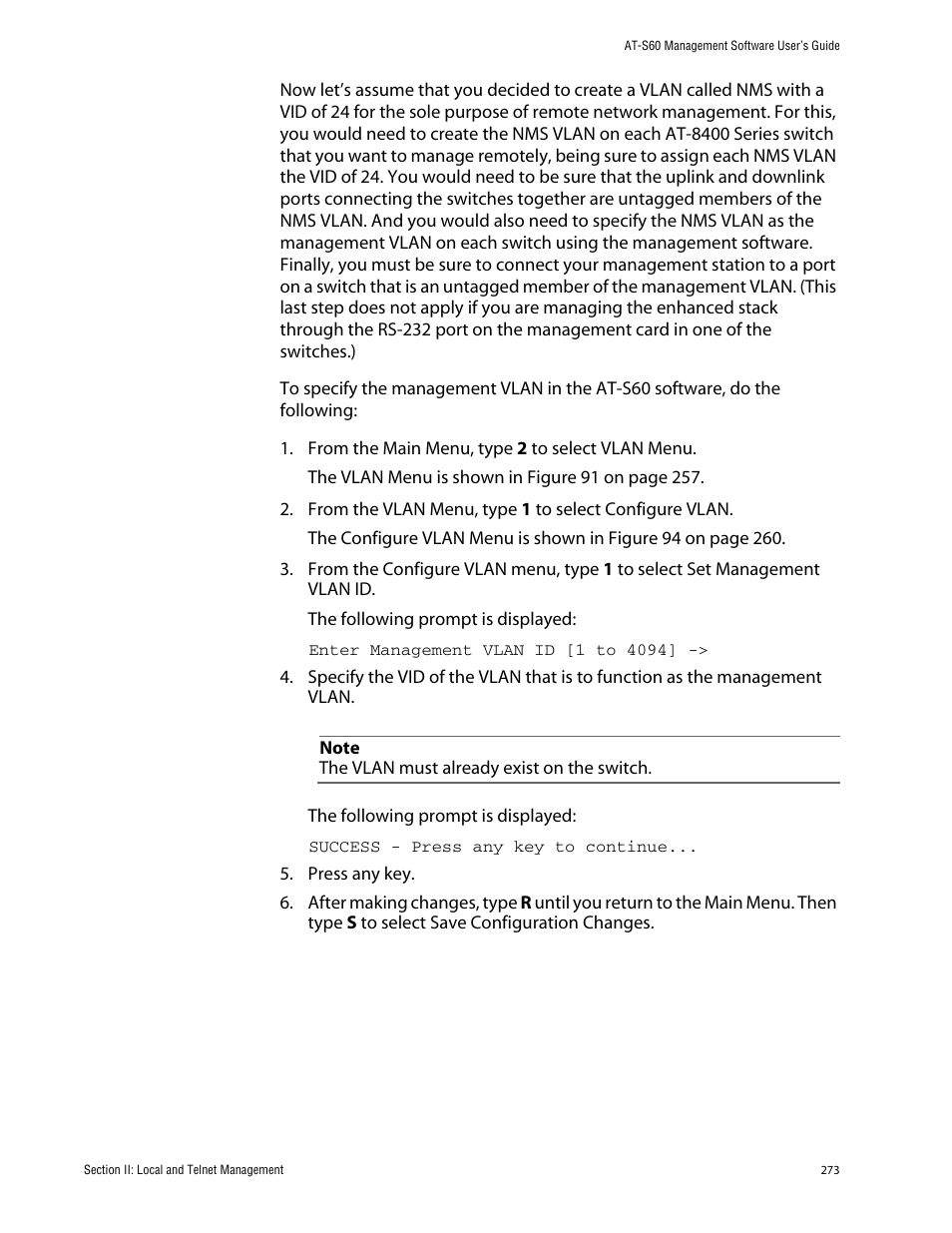 Allied Telesis AT-S60 User Manual | Page 274 / 615
