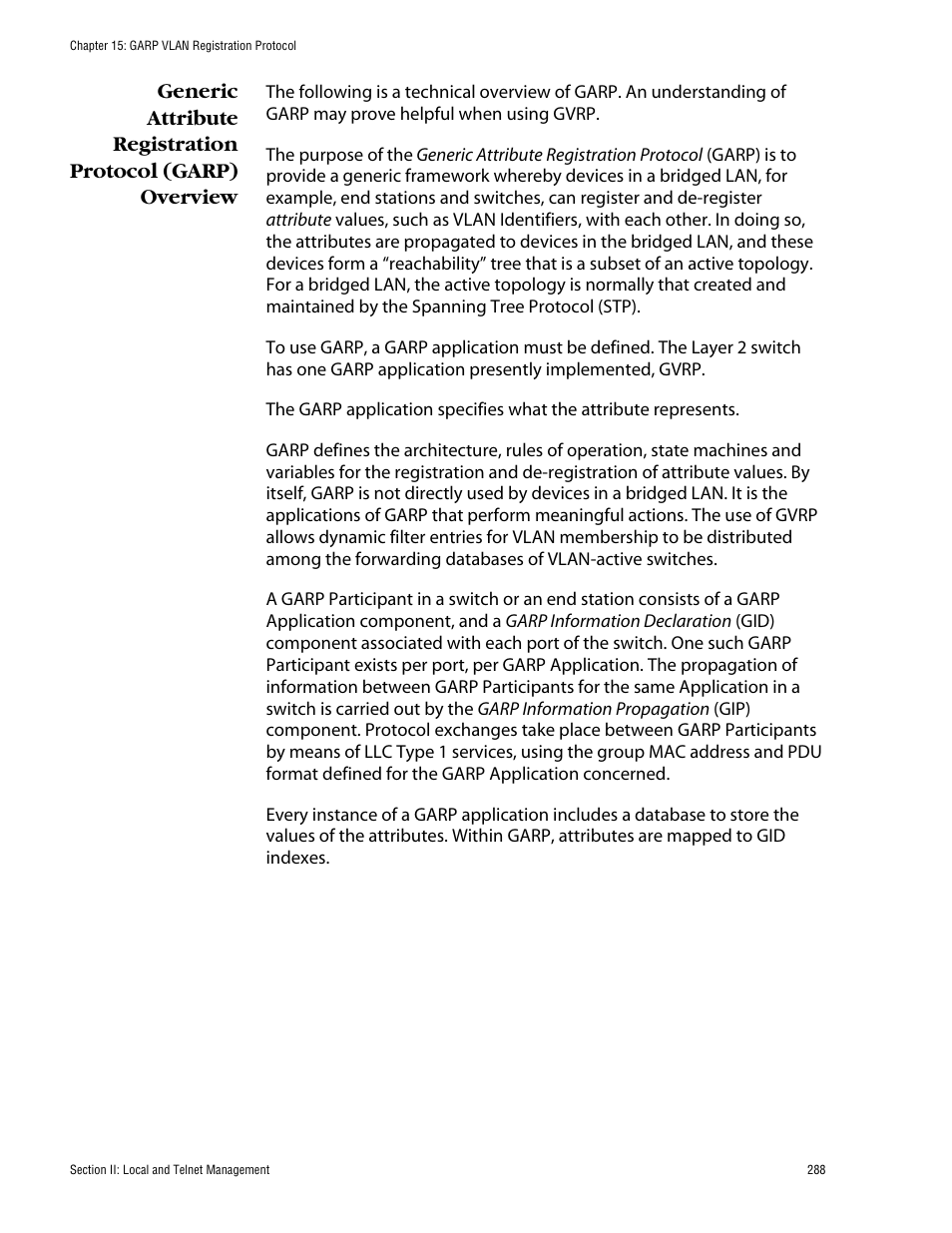 Generic attribute registration protocol | Allied Telesis AT-S60 User Manual | Page 289 / 615