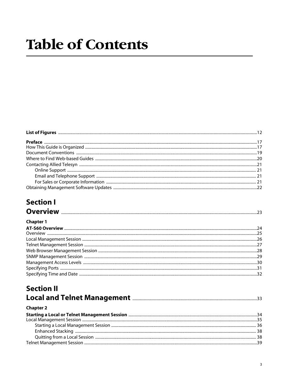Allied Telesis AT-S60 User Manual | Page 3 / 615