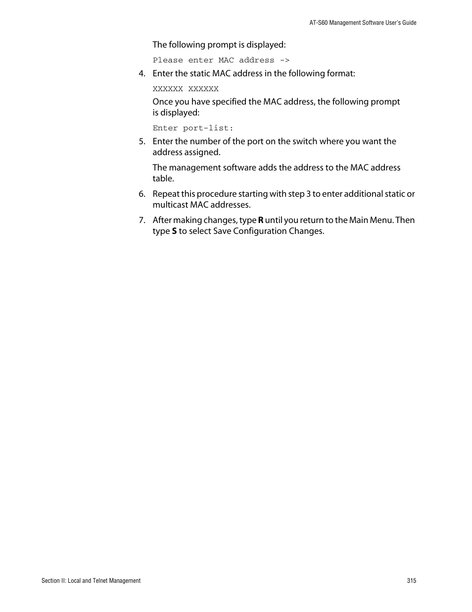 Allied Telesis AT-S60 User Manual | Page 316 / 615