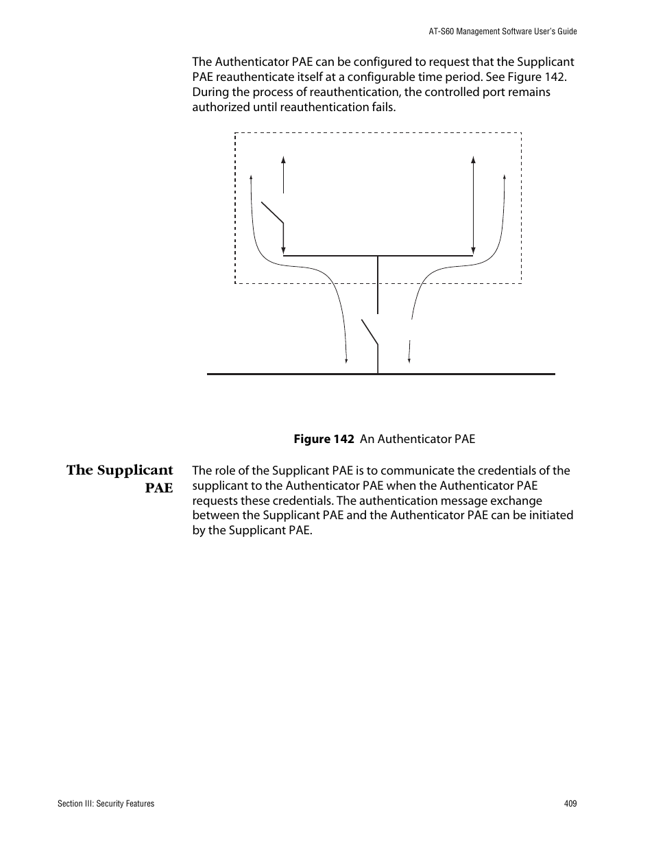 The supplicant pae | Allied Telesis AT-S60 User Manual | Page 410 / 615