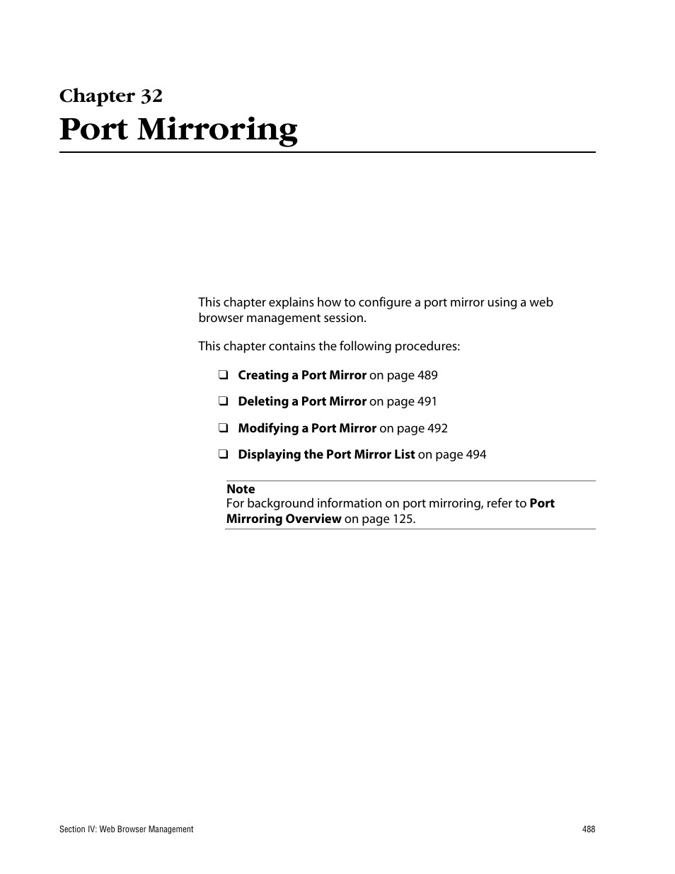 Chapter 32, Port mirroring | Allied Telesis AT-S60 User Manual | Page 489 / 615