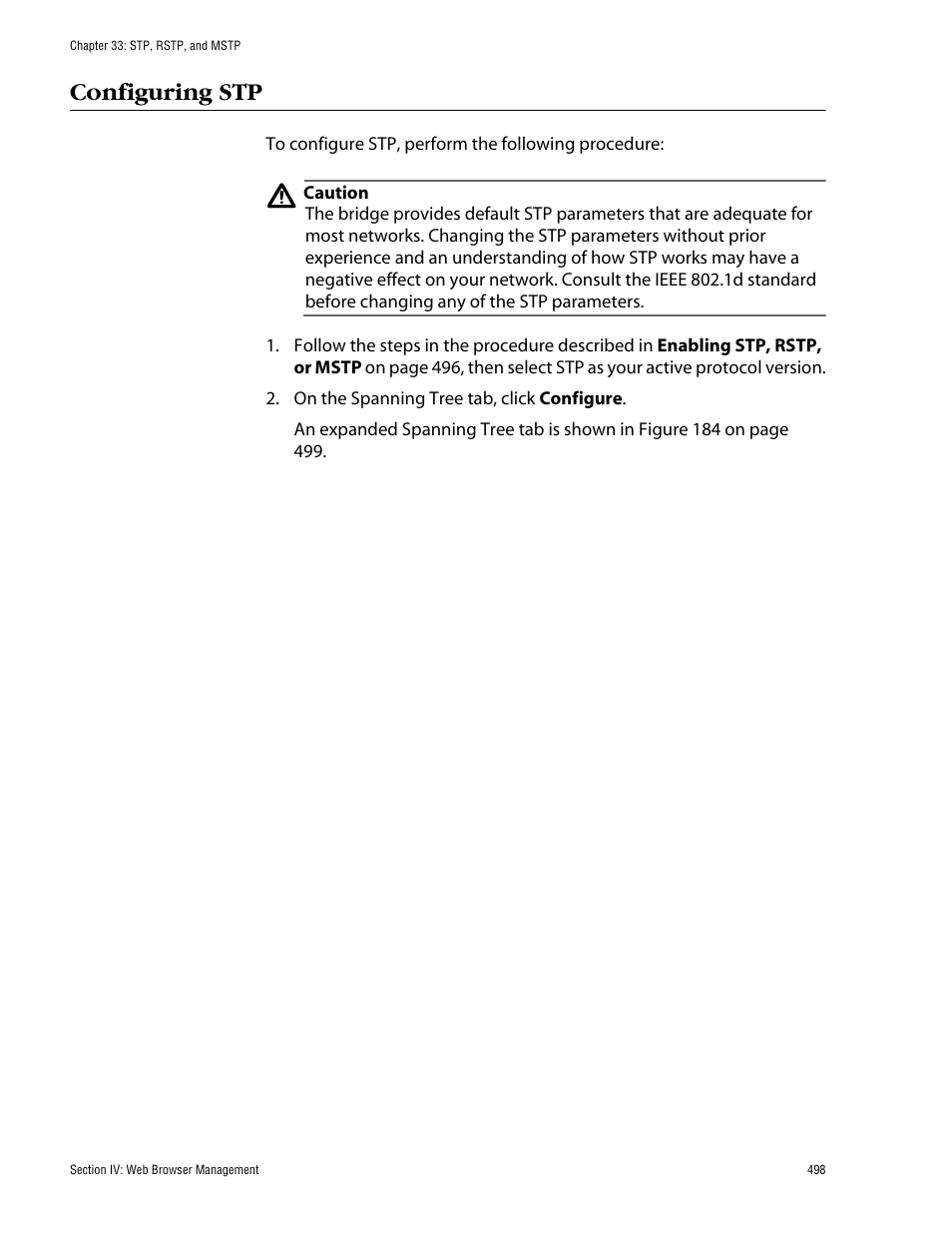 Configuring stp | Allied Telesis AT-S60 User Manual | Page 499 / 615