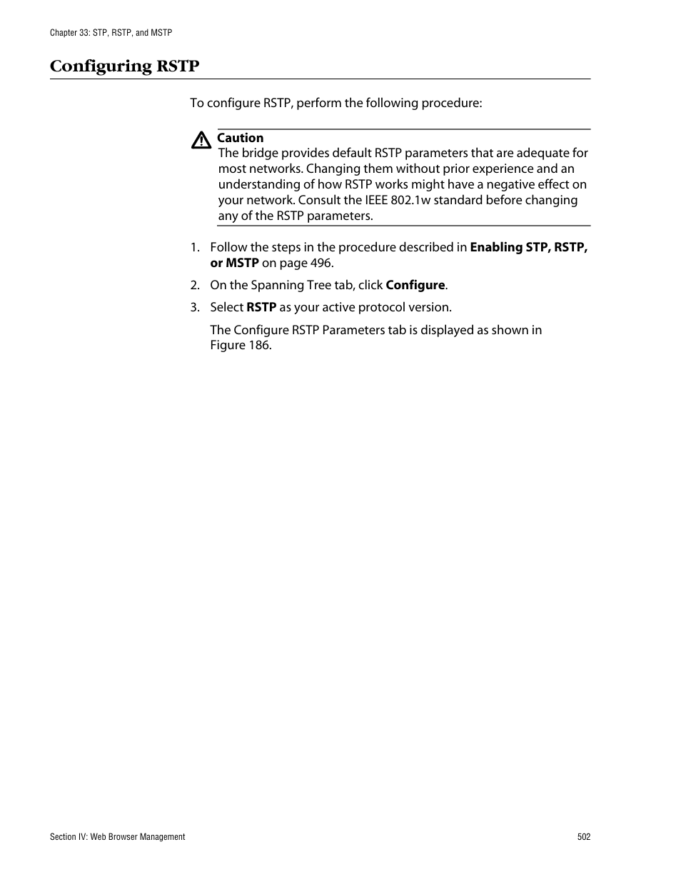 Configuring rstp | Allied Telesis AT-S60 User Manual | Page 503 / 615