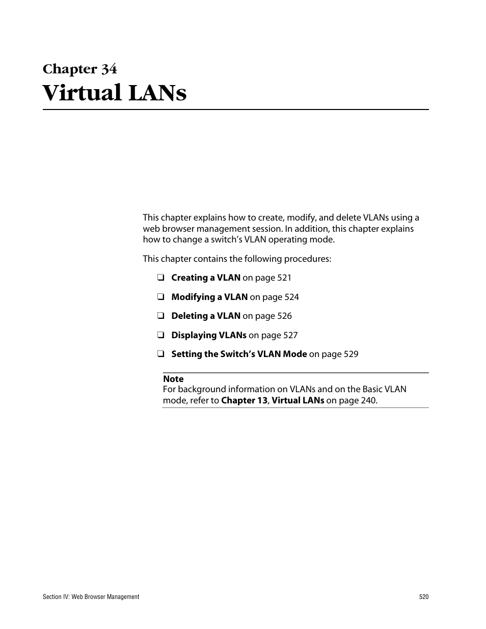 Chapter 34, Virtual lans | Allied Telesis AT-S60 User Manual | Page 521 / 615
