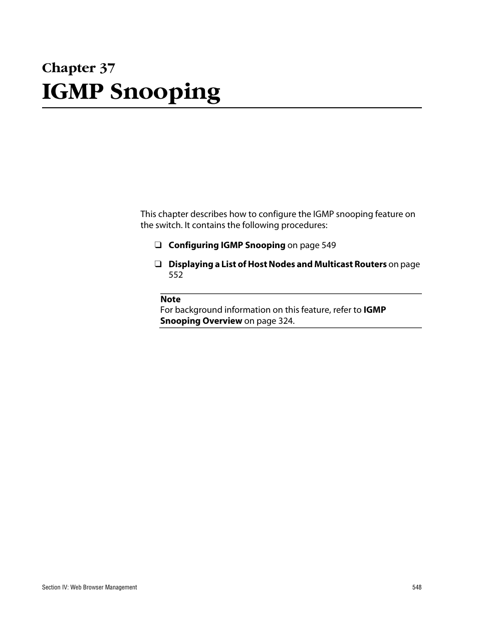 Chapter 37, Igmp snooping | Allied Telesis AT-S60 User Manual | Page 549 / 615