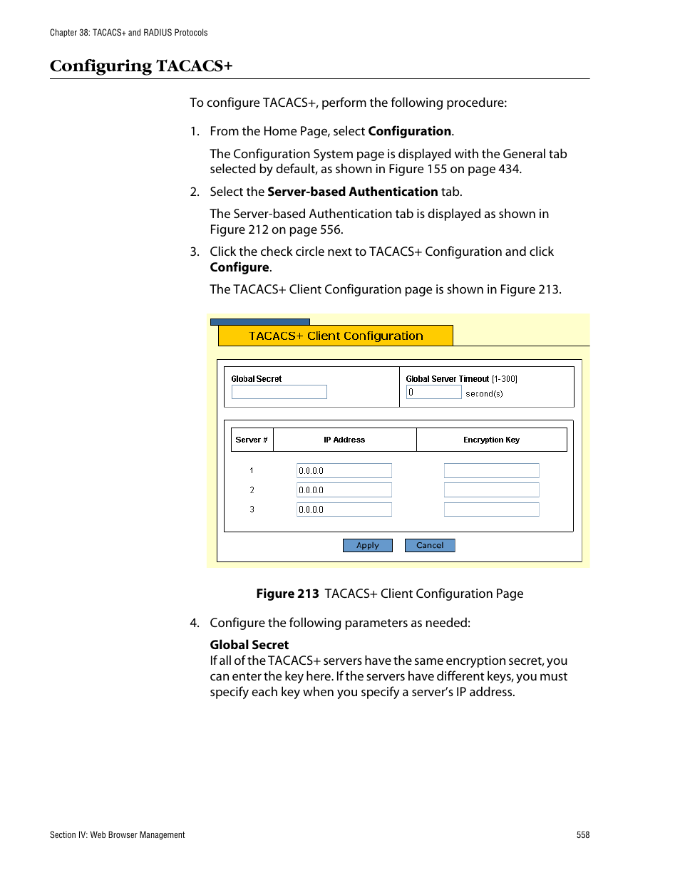Configuring tacacs | Allied Telesis AT-S60 User Manual | Page 559 / 615