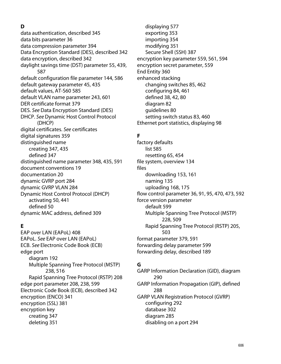 Allied Telesis AT-S60 User Manual | Page 607 / 615