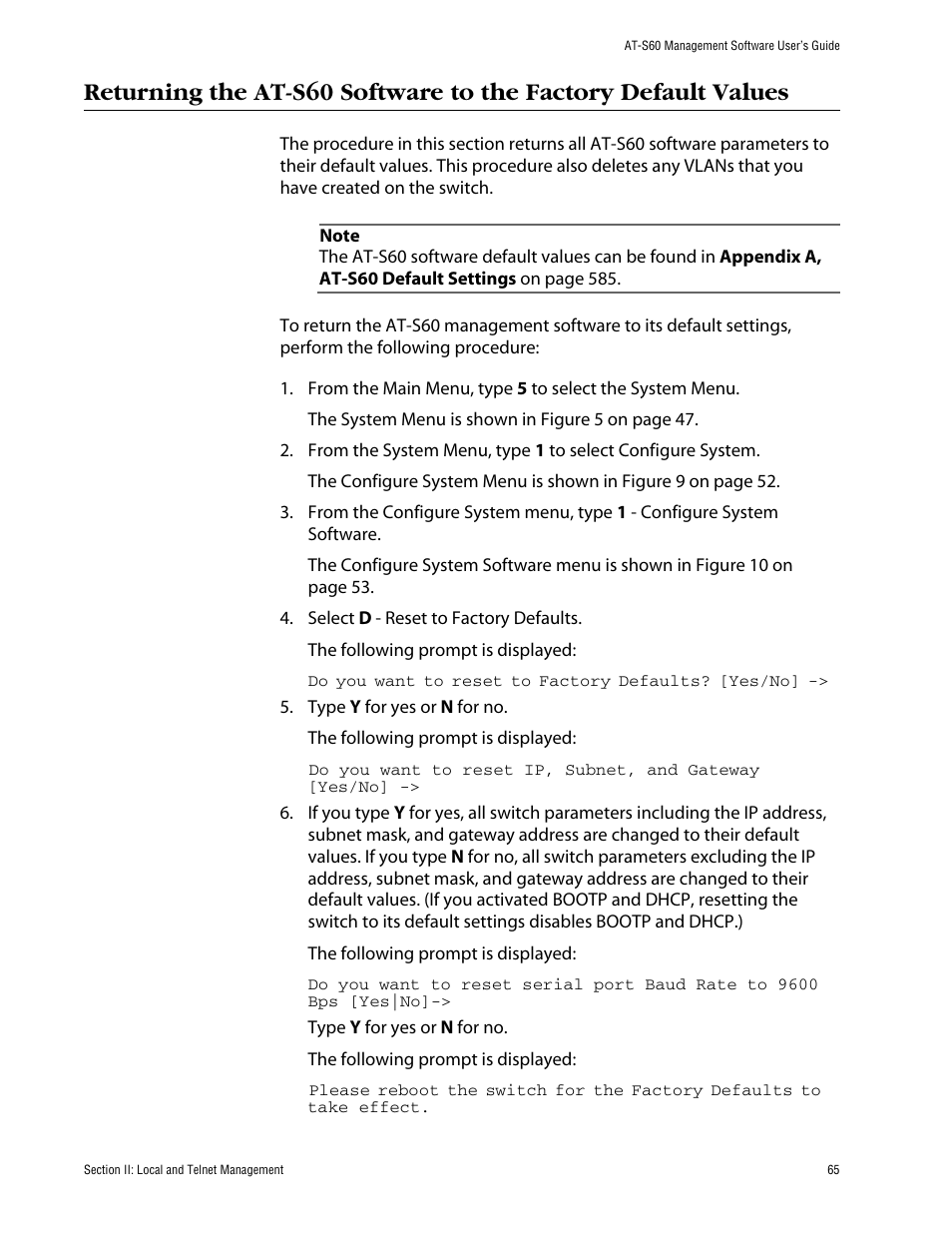 Allied Telesis AT-S60 User Manual | Page 66 / 615