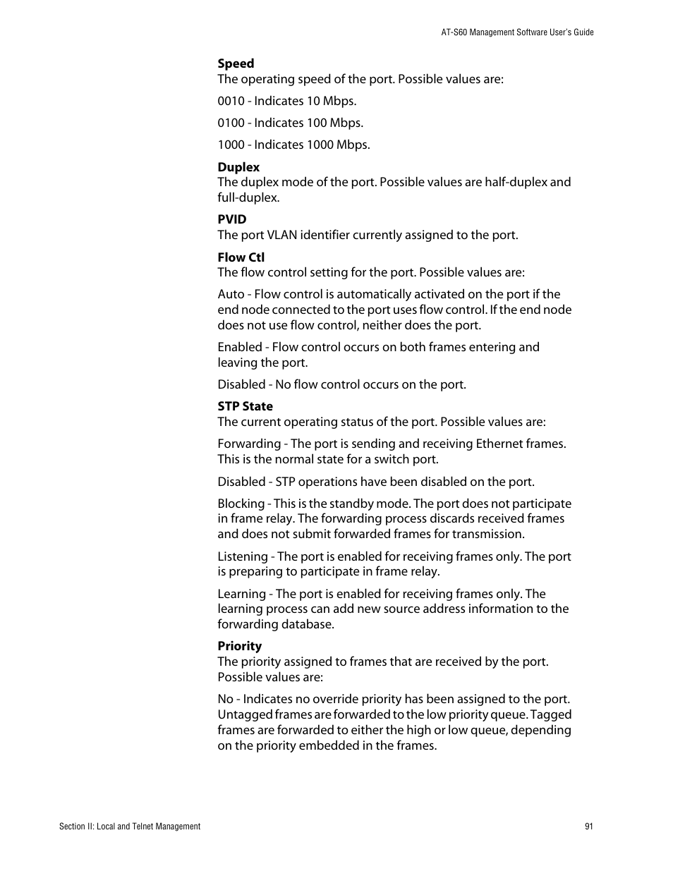 Allied Telesis AT-S60 User Manual | Page 92 / 615