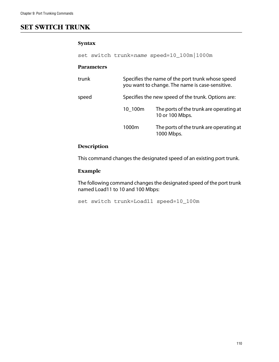 Set switch trunk | Allied Telesis AT-S60 User Manual | Page 112 / 303