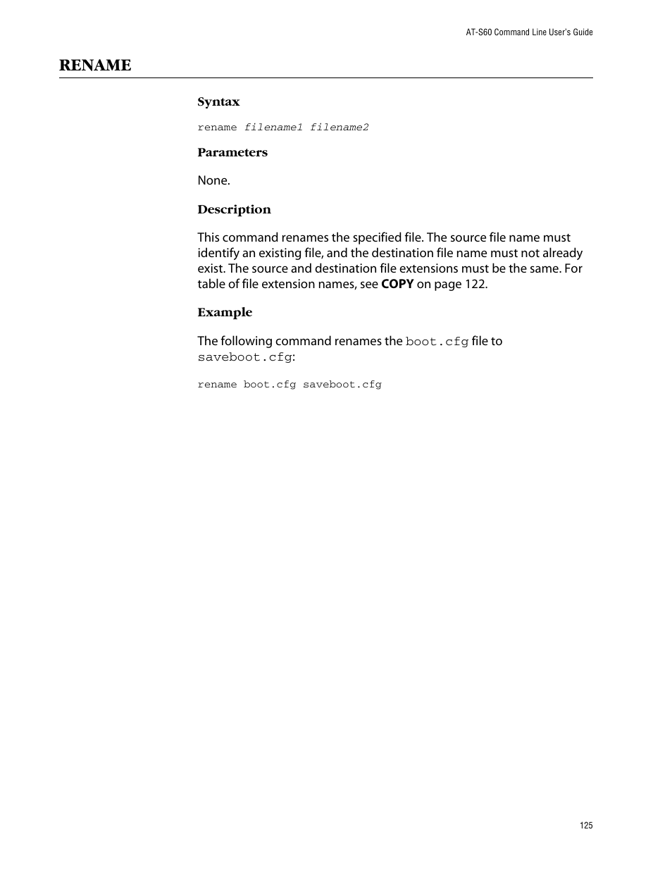 Rename | Allied Telesis AT-S60 User Manual | Page 127 / 303