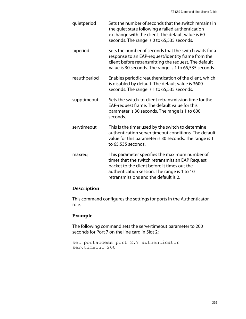 Allied Telesis AT-S60 User Manual | Page 281 / 303