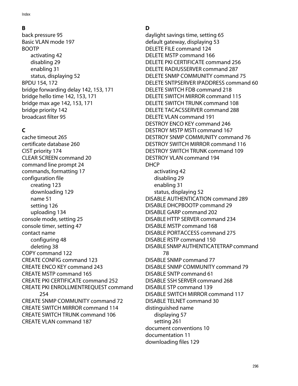 Allied Telesis AT-S60 User Manual | Page 298 / 303