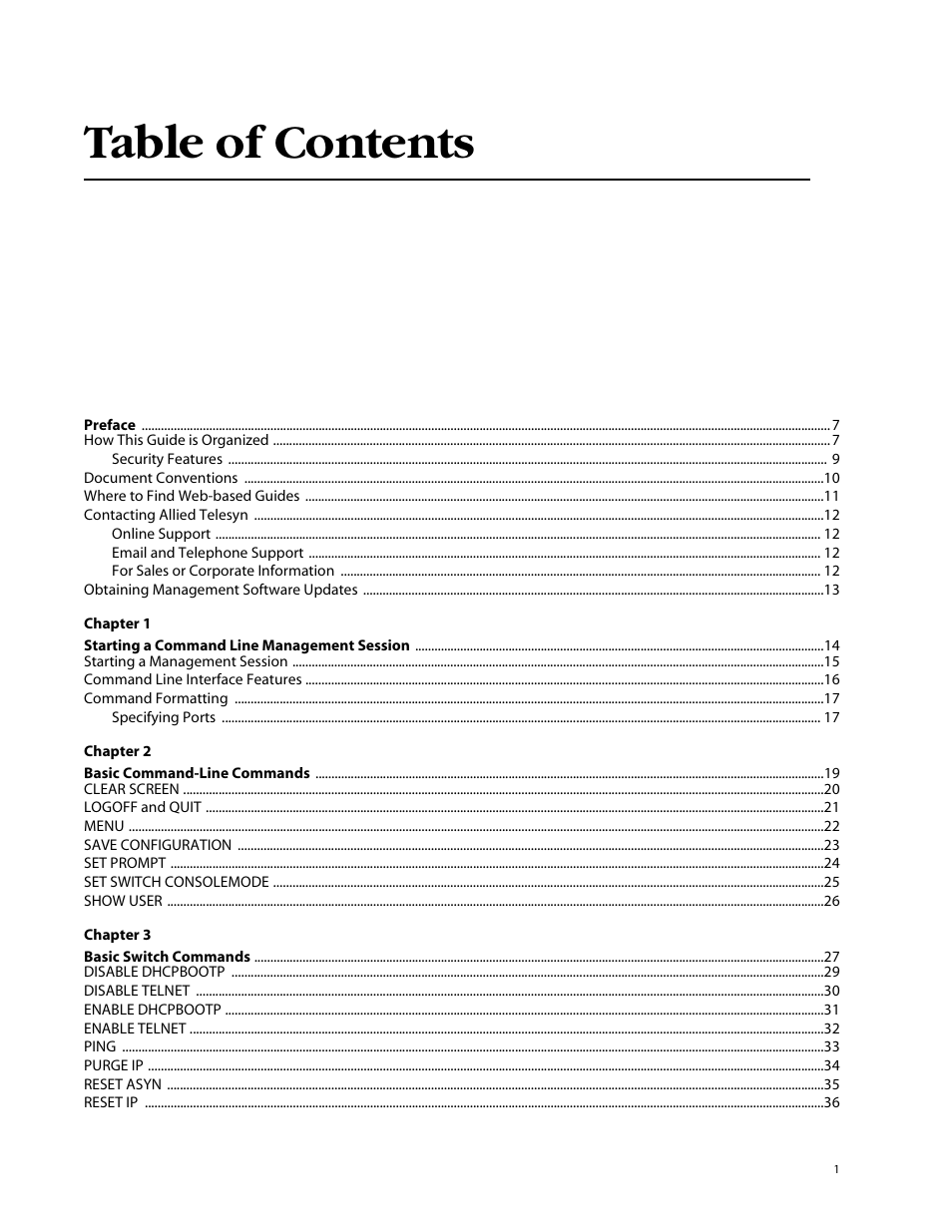 Allied Telesis AT-S60 User Manual | Page 3 / 303