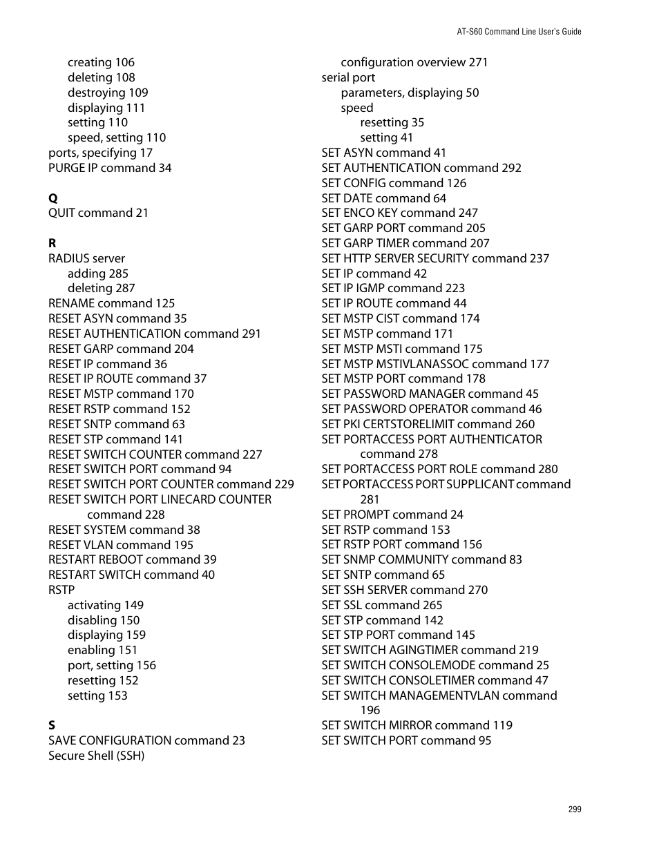 Allied Telesis AT-S60 User Manual | Page 301 / 303