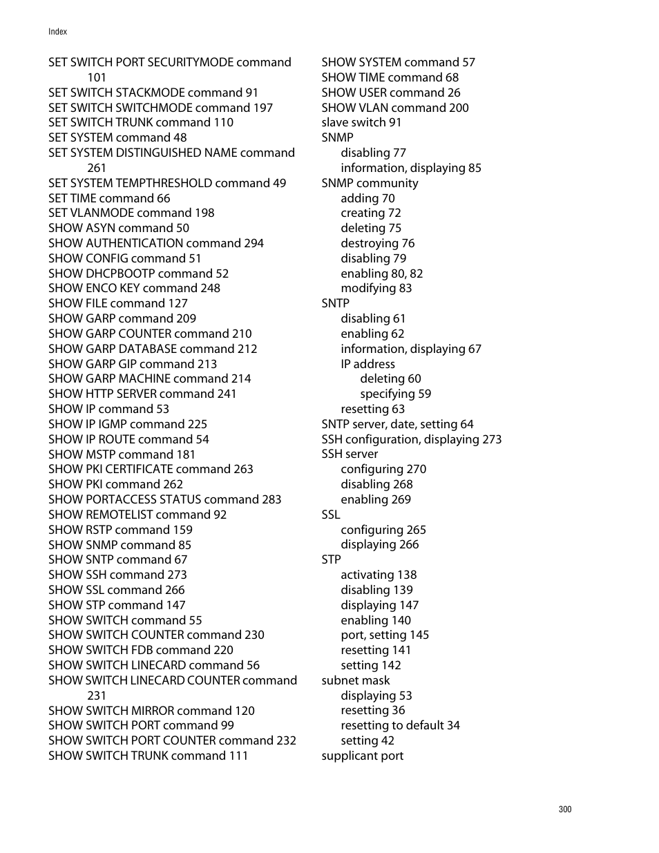 Allied Telesis AT-S60 User Manual | Page 302 / 303