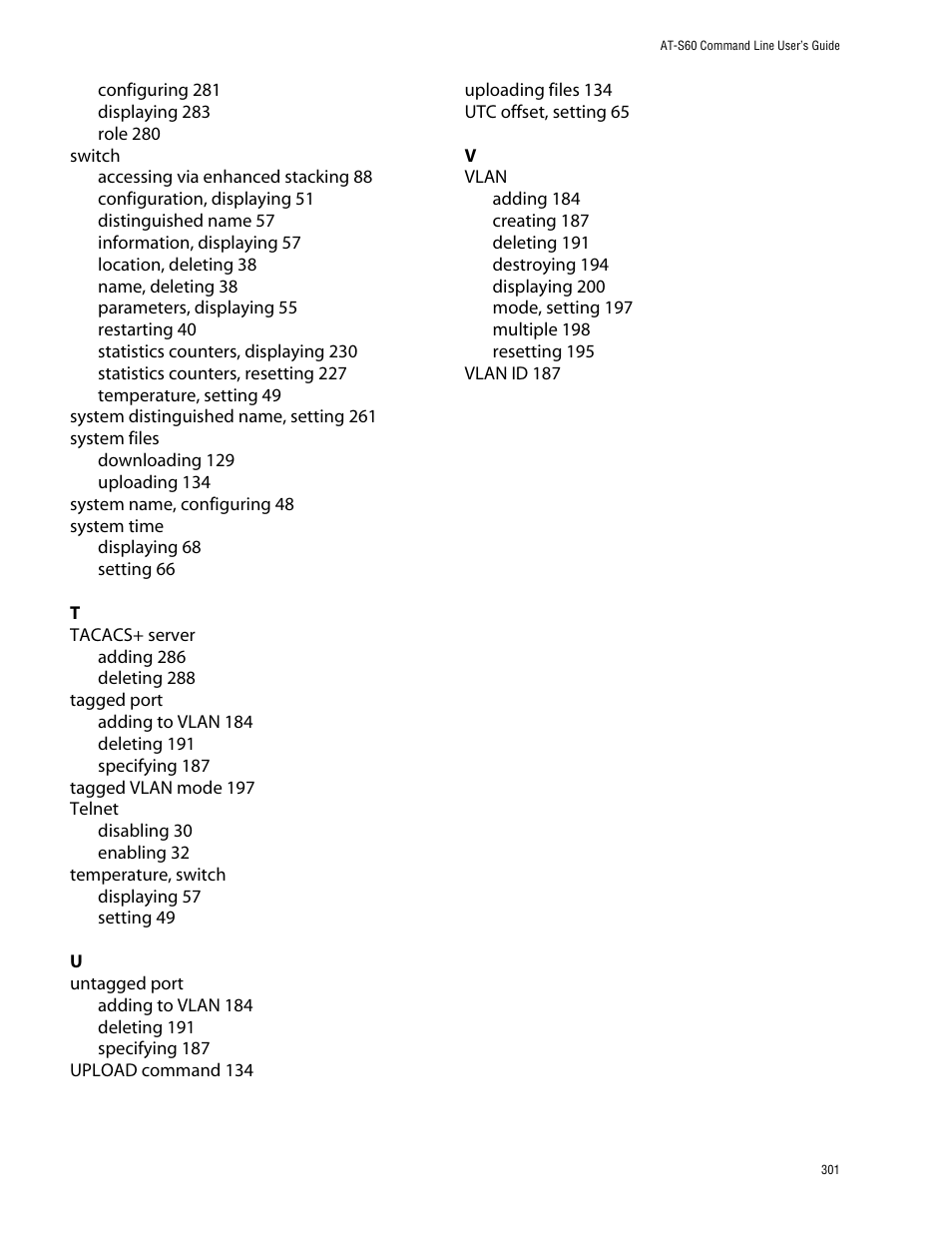 Allied Telesis AT-S60 User Manual | Page 303 / 303