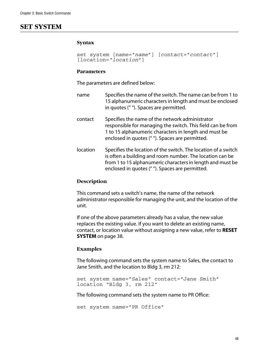 Set system | Allied Telesis AT-S60 User Manual | Page 50 / 303