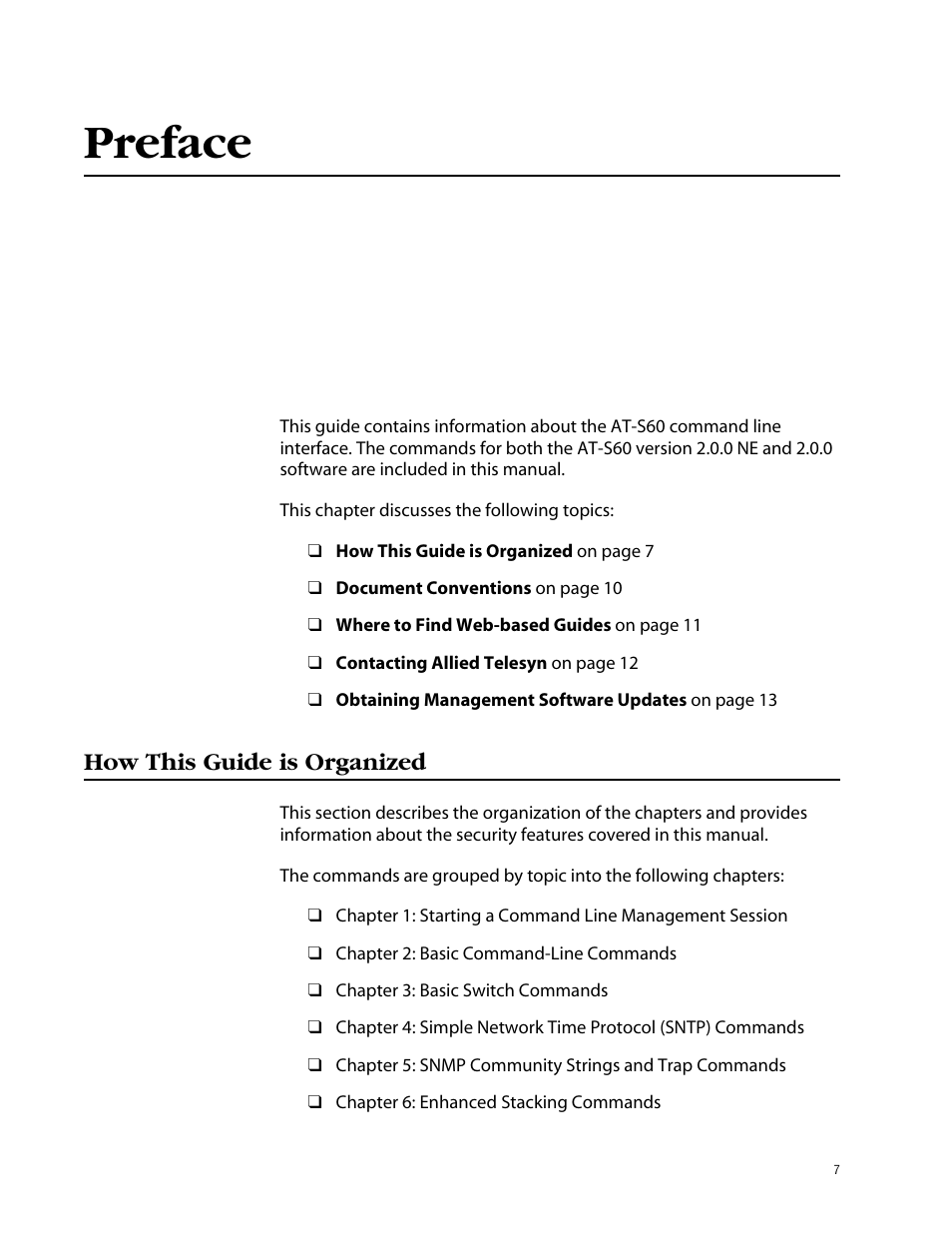 Allied Telesis AT-S60 User Manual | Page 9 / 303