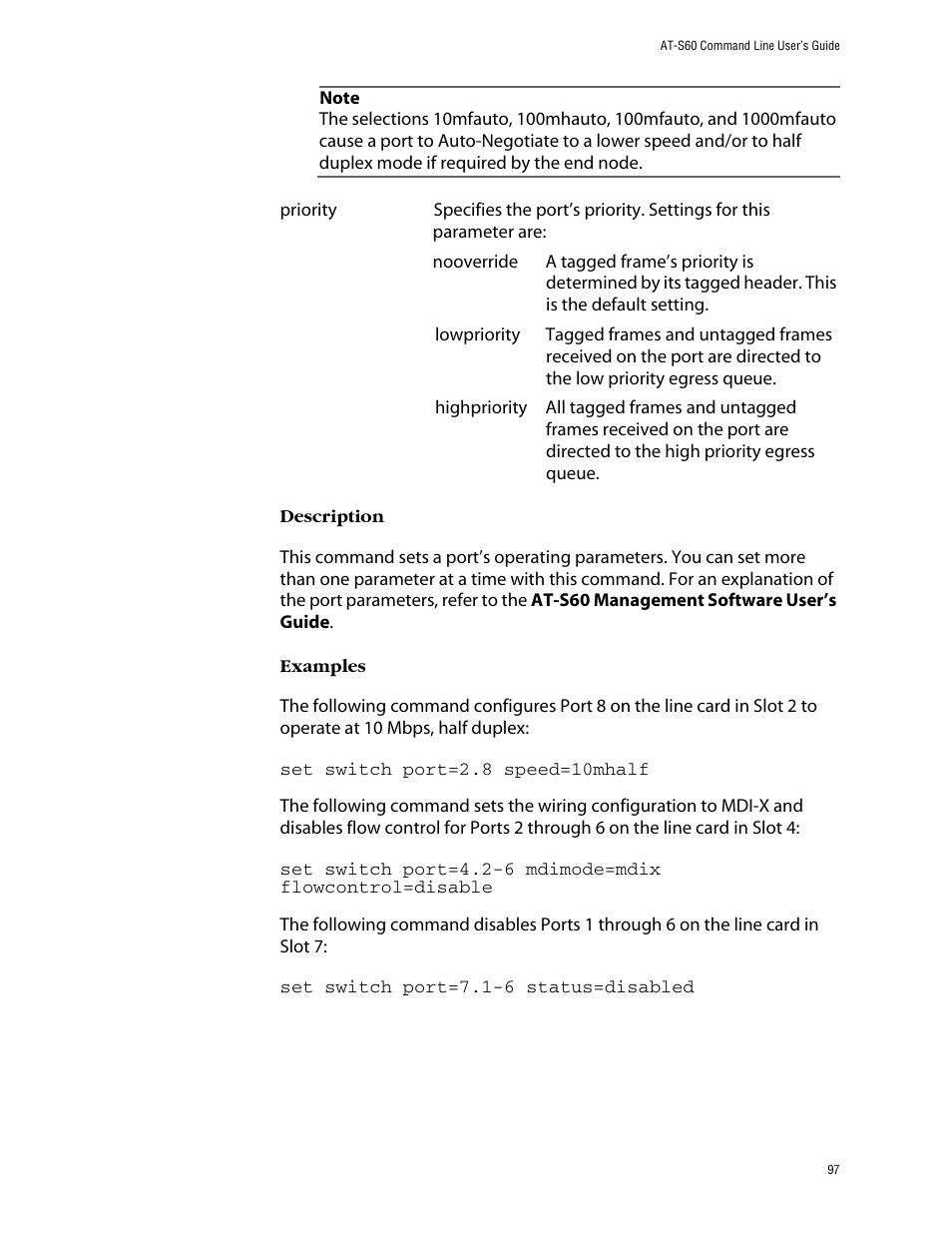 Allied Telesis AT-S60 User Manual | Page 99 / 303