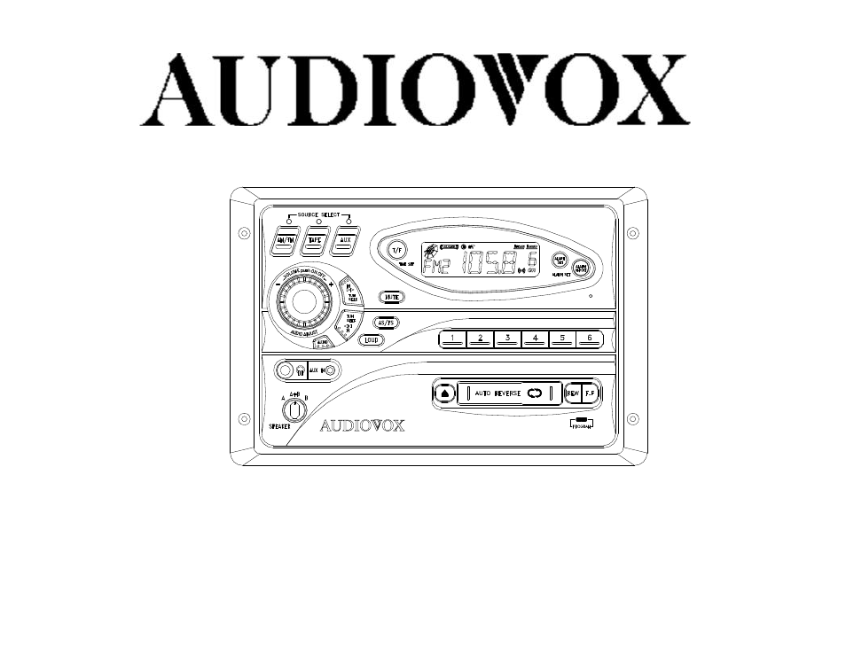 Audiovox AWM820 User Manual | 10 pages