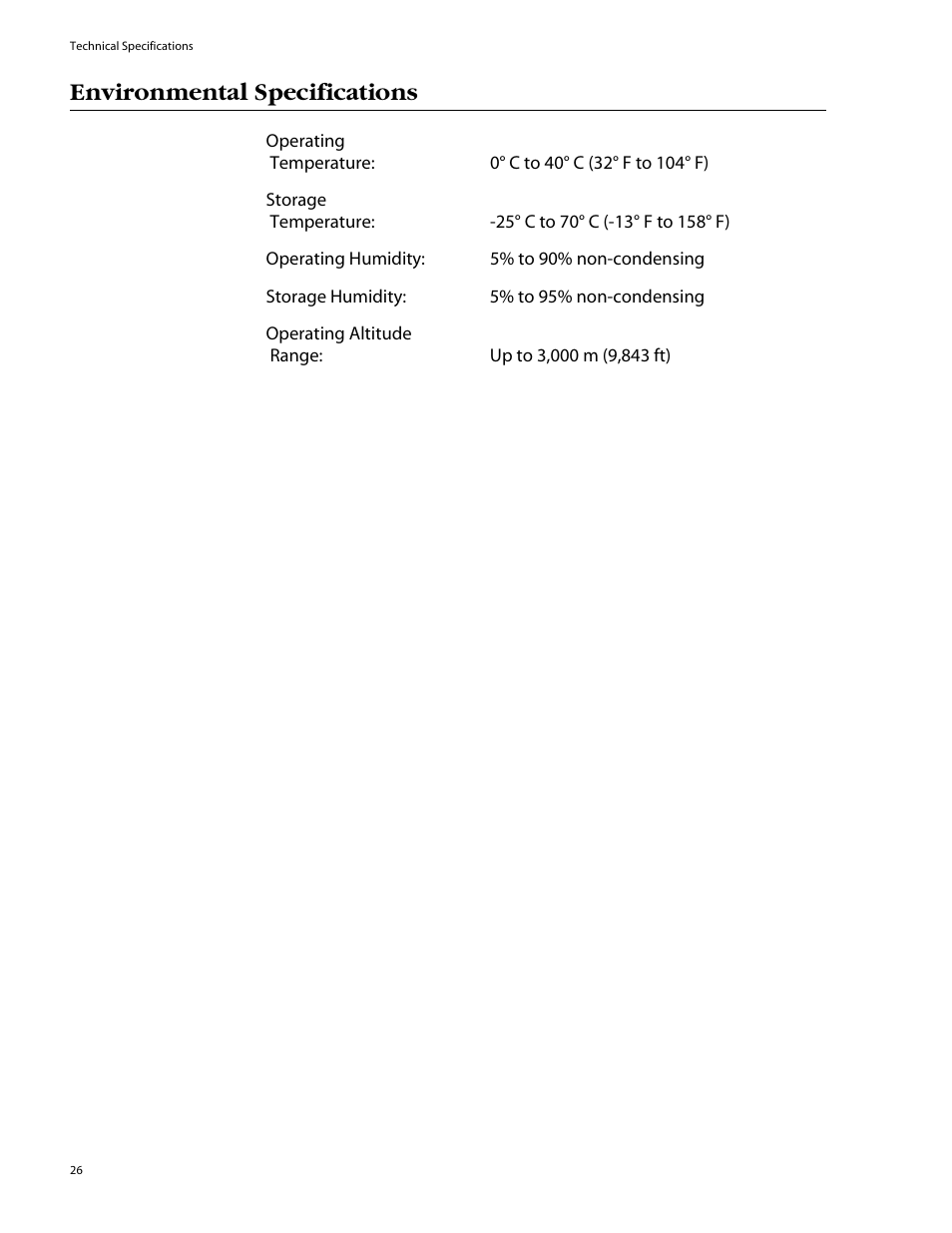 Environmental specifications | Allied Telesis AT-GS908 User Manual | Page 36 / 52