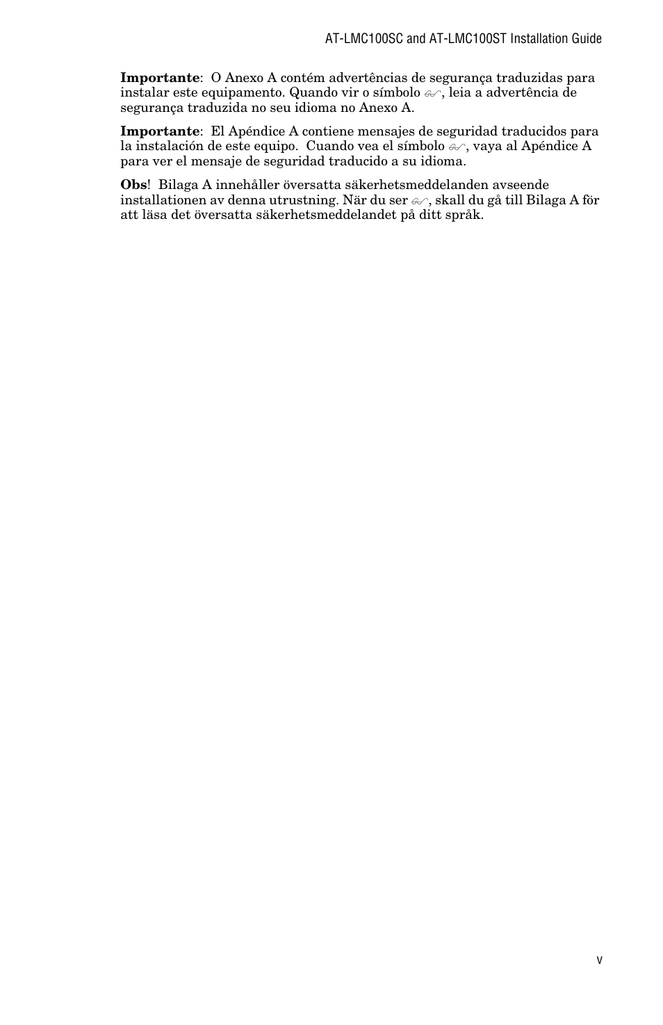 Allied Telesis AT-LMC100ST User Manual | Page 5 / 44