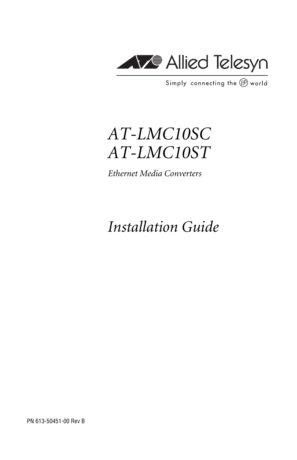 Allied Telesis AT-LMC10ST User Manual | 44 pages