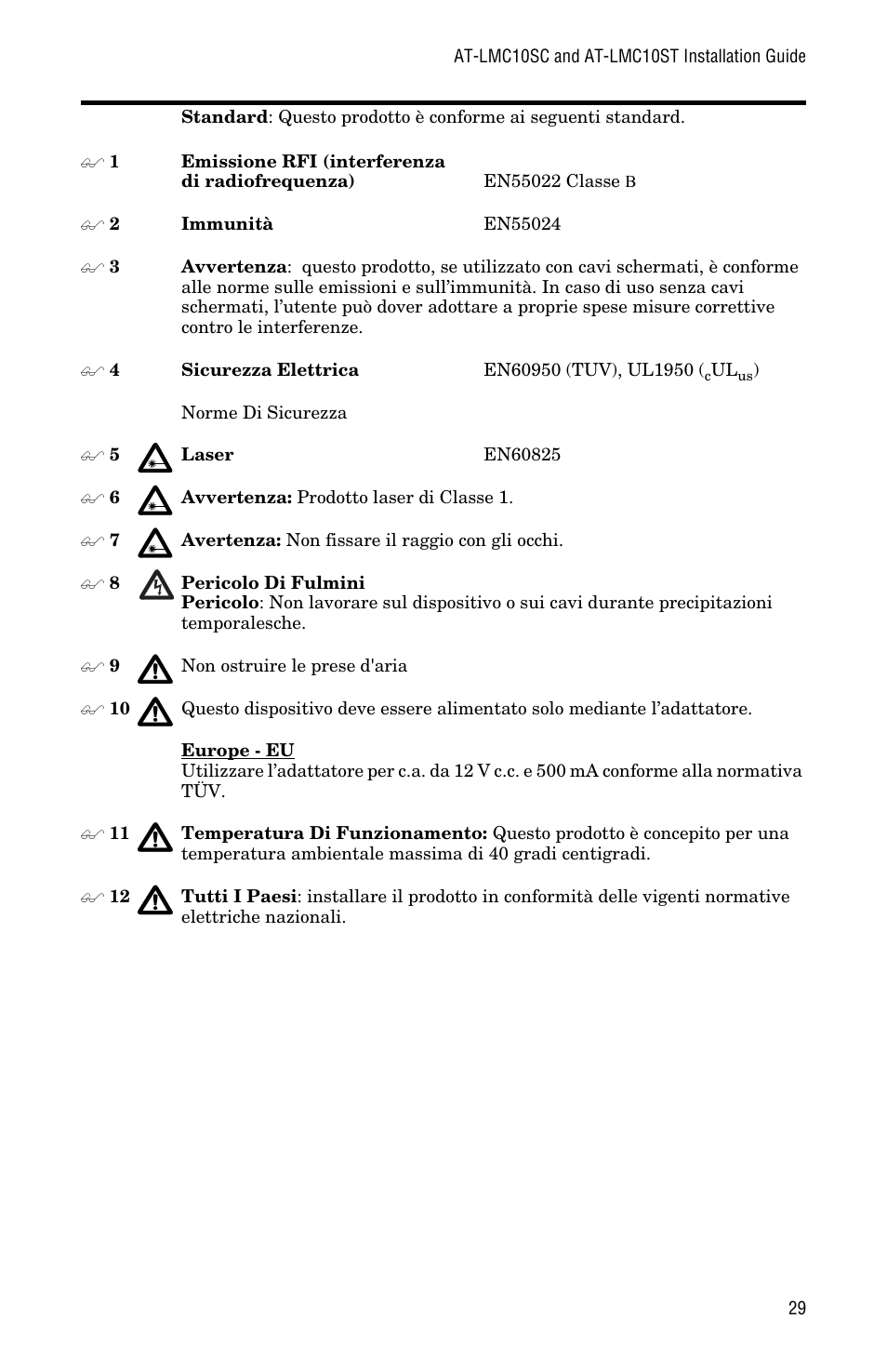 Allied Telesis AT-LMC10ST User Manual | Page 39 / 44