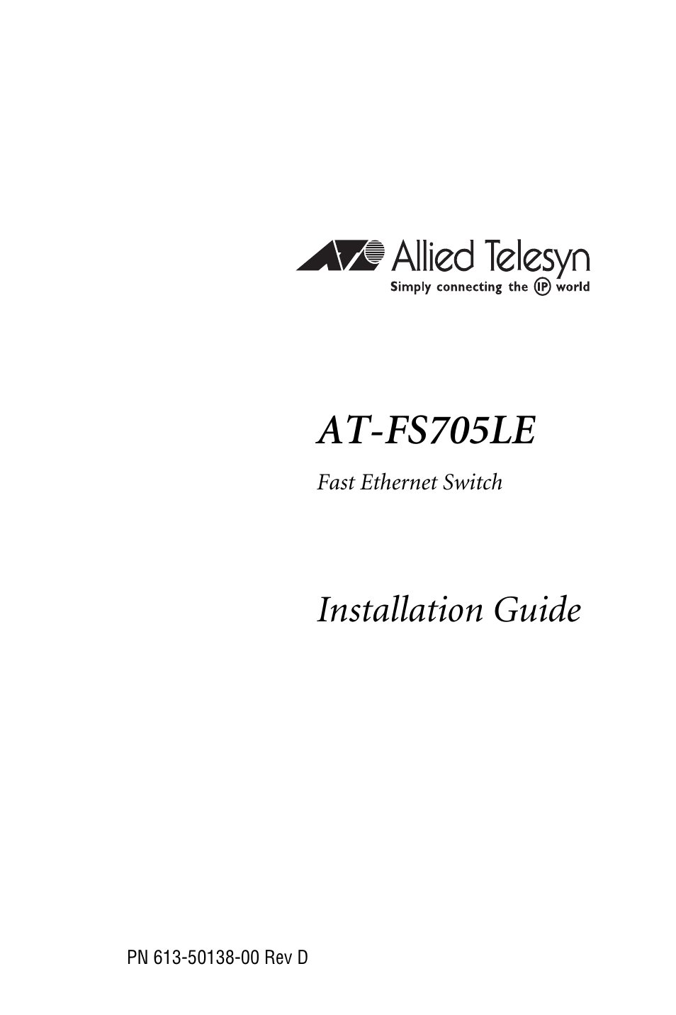 Allied Telesis AT-FS705LE User Manual | 60 pages