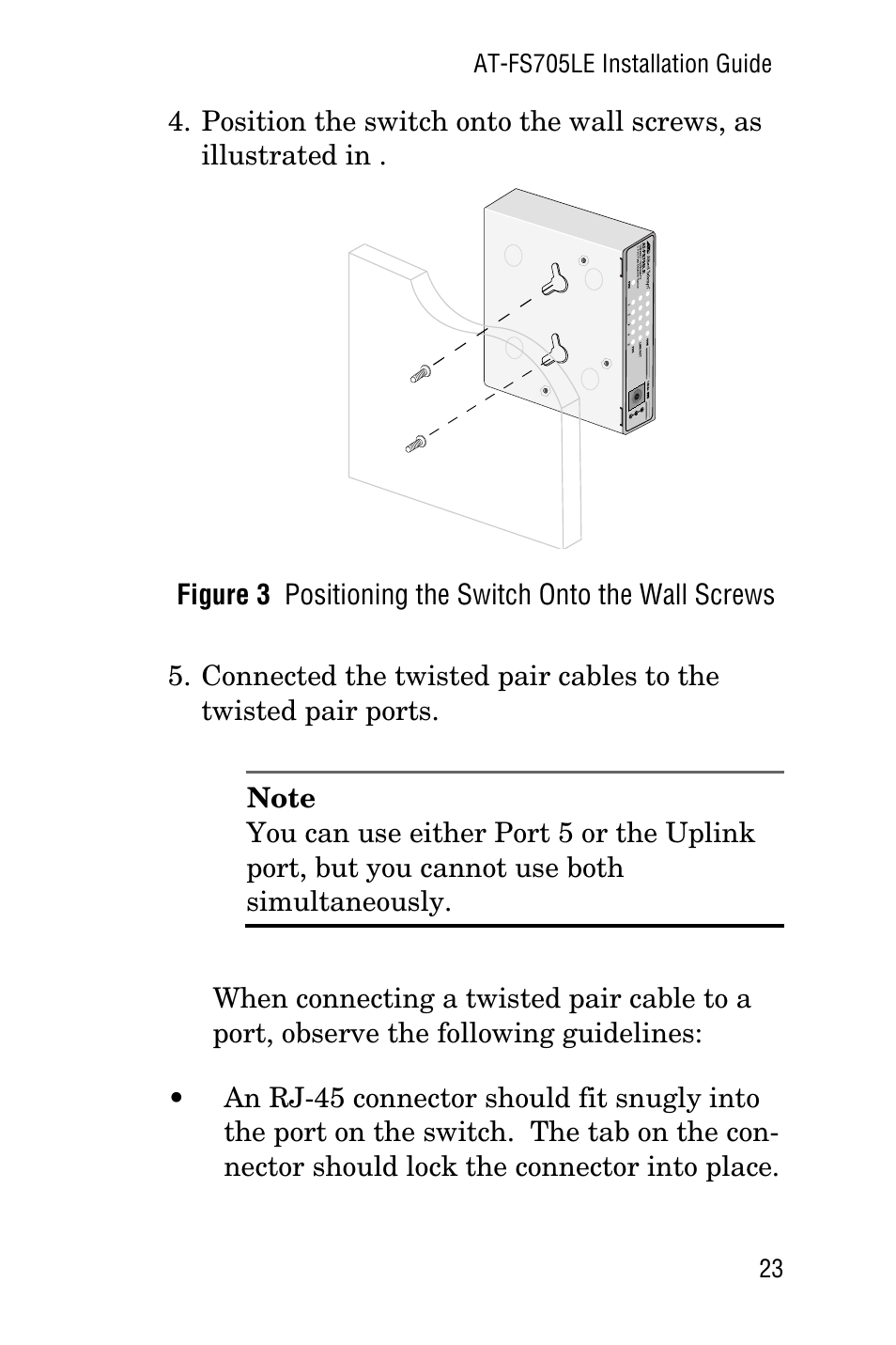 Allied Telesis AT-FS705LE User Manual | Page 35 / 60