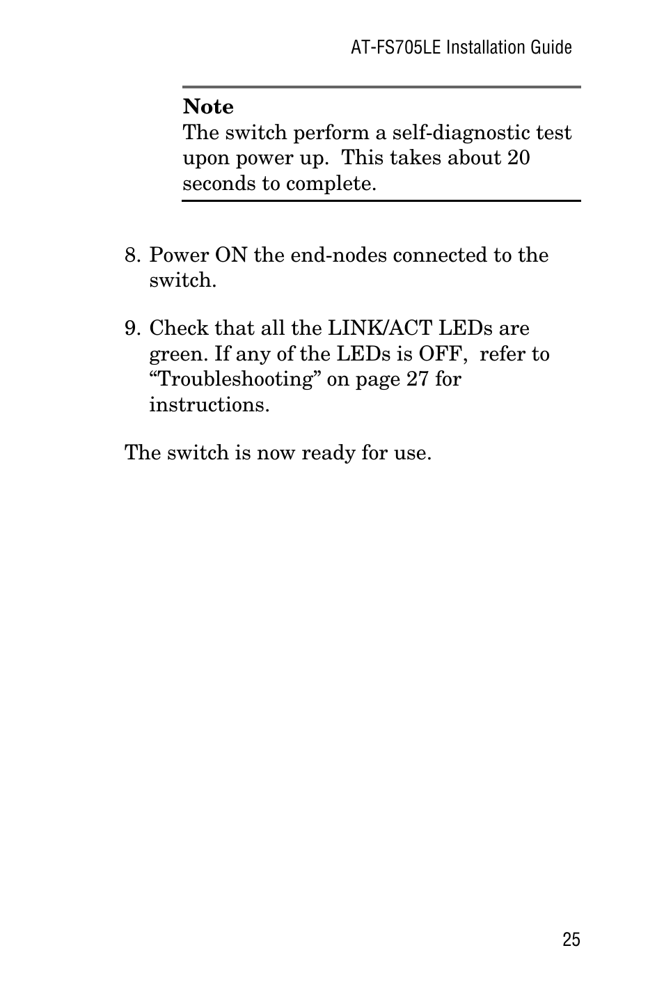 Allied Telesis AT-FS705LE User Manual | Page 37 / 60