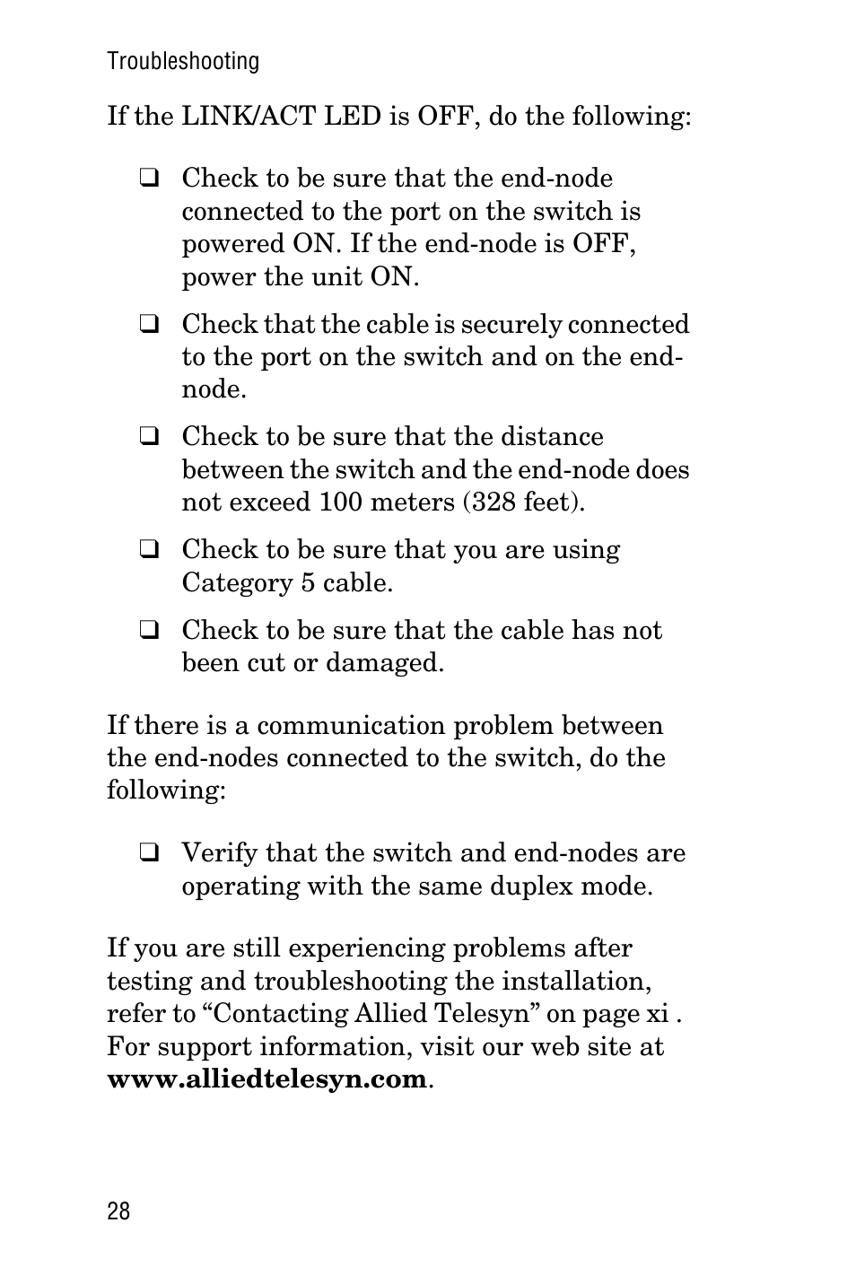 Allied Telesis AT-FS705LE User Manual | Page 40 / 60