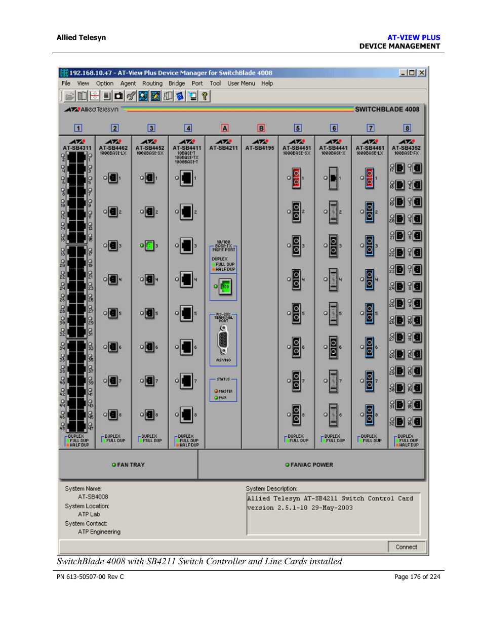 Allied Telesis AT-VIEW PLUS 2.3 DEVICE MANAGEMENT User Manual | Page 176 / 224