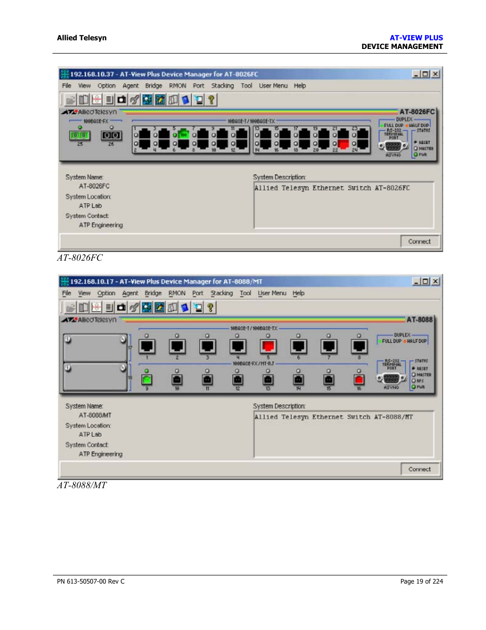 Allied Telesis AT-VIEW PLUS 2.3 DEVICE MANAGEMENT User Manual | Page 19 / 224
