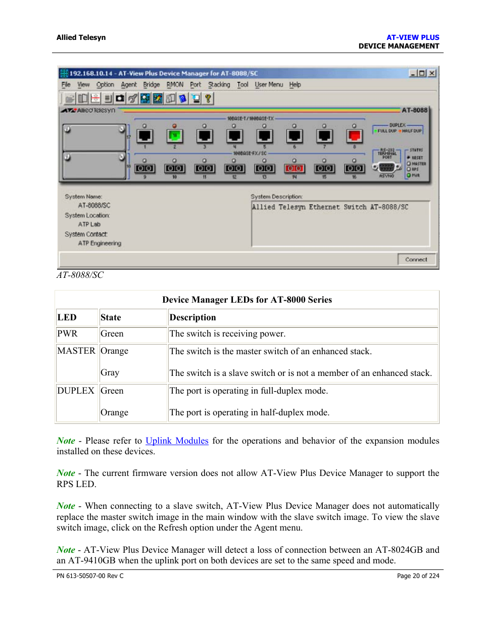 Allied Telesis AT-VIEW PLUS 2.3 DEVICE MANAGEMENT User Manual | Page 20 / 224