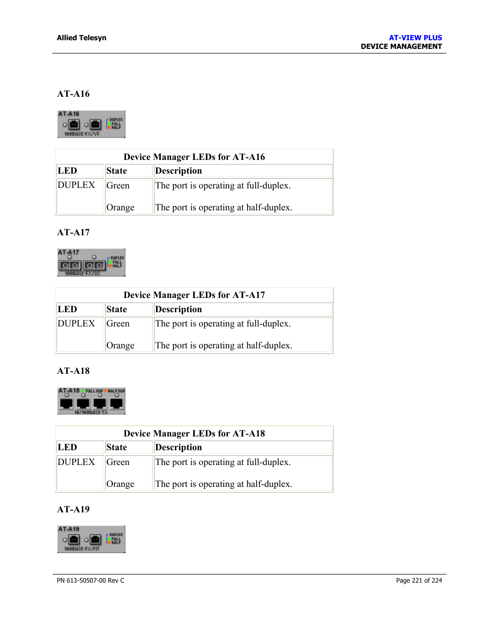Allied Telesis AT-VIEW PLUS 2.3 DEVICE MANAGEMENT User Manual | Page 221 / 224