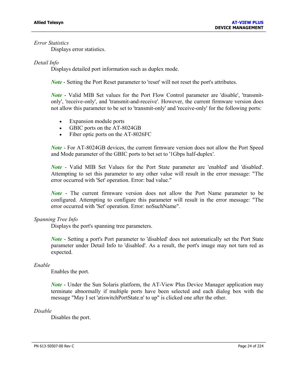 Allied Telesis AT-VIEW PLUS 2.3 DEVICE MANAGEMENT User Manual | Page 24 / 224