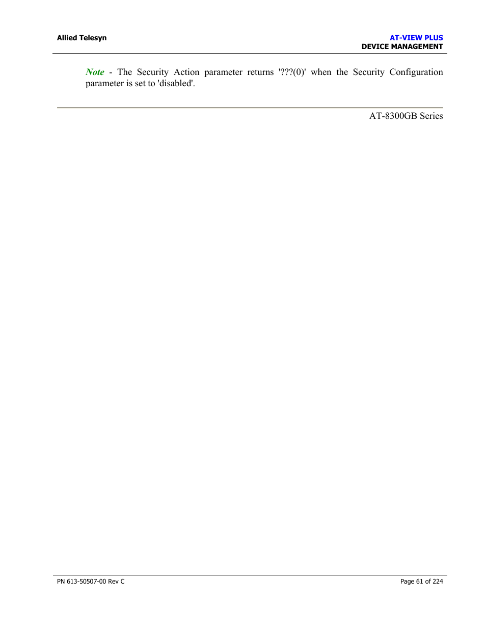 Allied Telesis AT-VIEW PLUS 2.3 DEVICE MANAGEMENT User Manual | Page 61 / 224