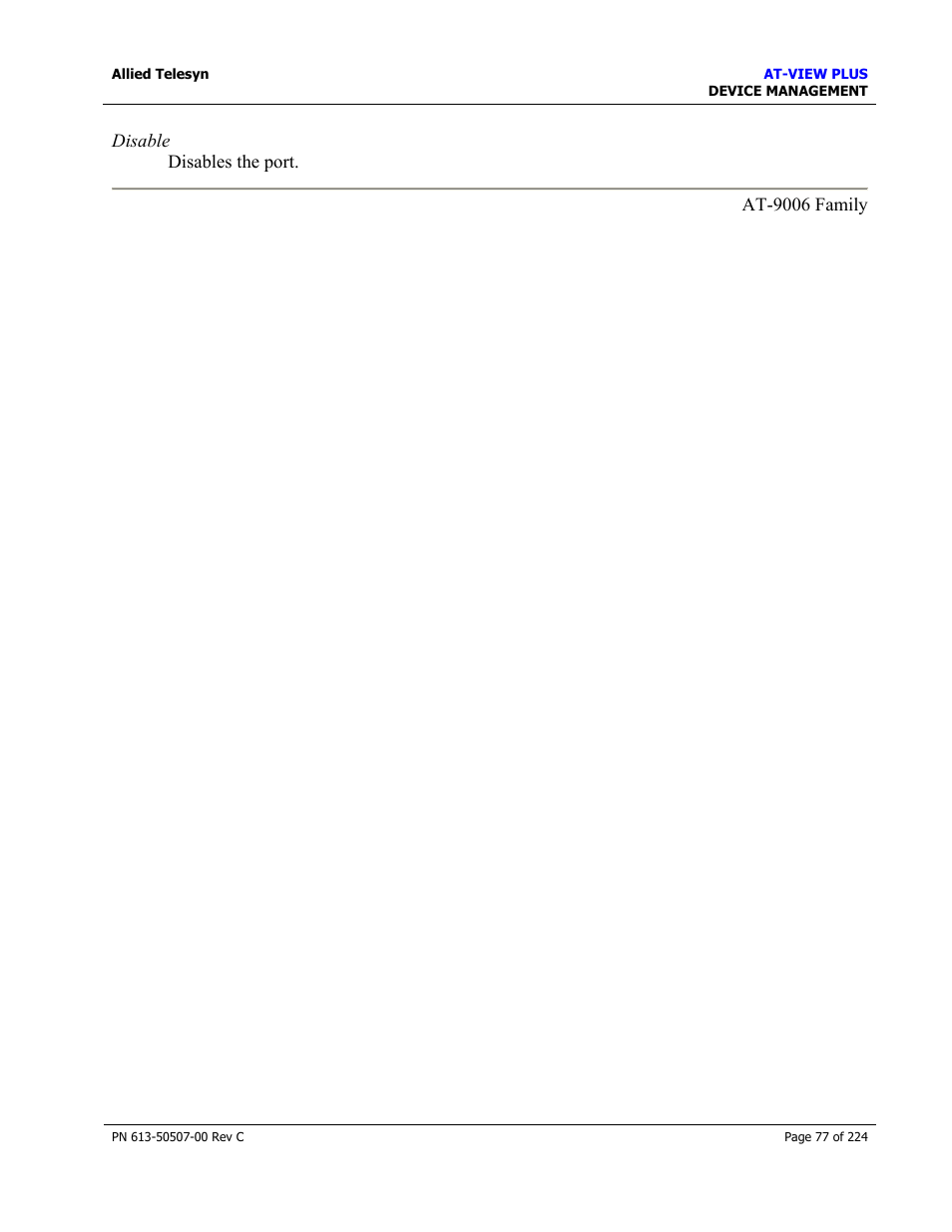 Allied Telesis AT-VIEW PLUS 2.3 DEVICE MANAGEMENT User Manual | Page 77 / 224
