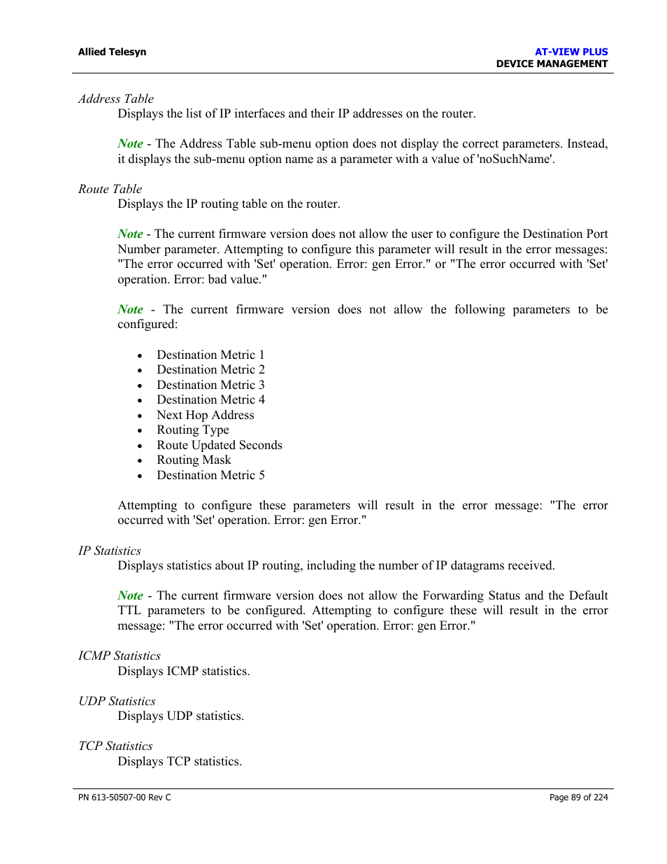 Allied Telesis AT-VIEW PLUS 2.3 DEVICE MANAGEMENT User Manual | Page 89 / 224