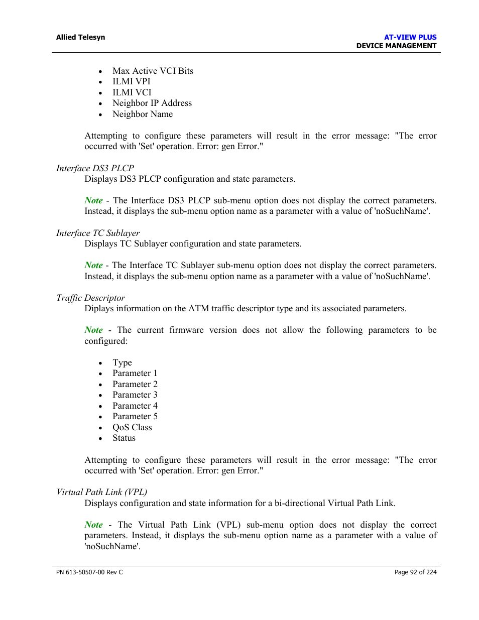 Allied Telesis AT-VIEW PLUS 2.3 DEVICE MANAGEMENT User Manual | Page 92 / 224