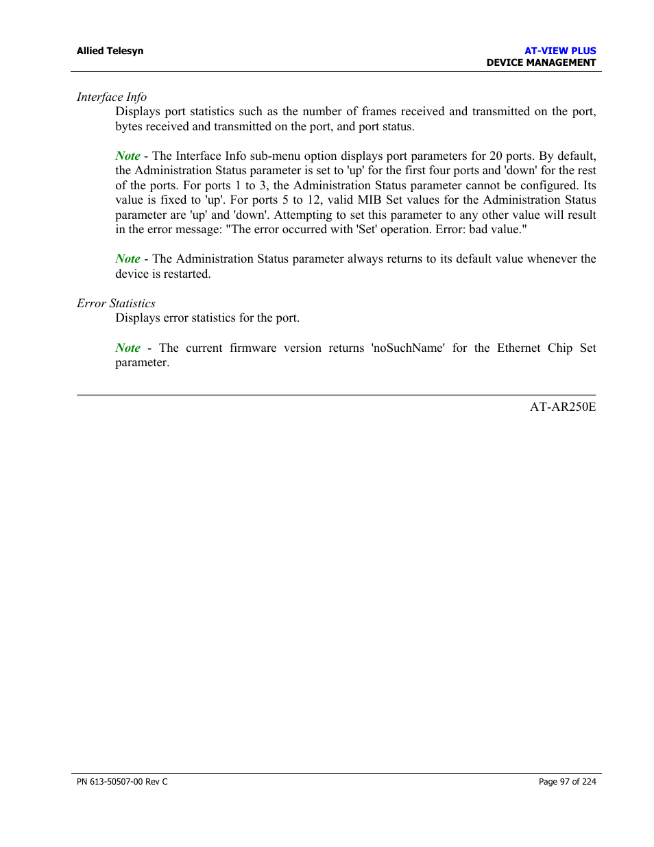 Allied Telesis AT-VIEW PLUS 2.3 DEVICE MANAGEMENT User Manual | Page 97 / 224