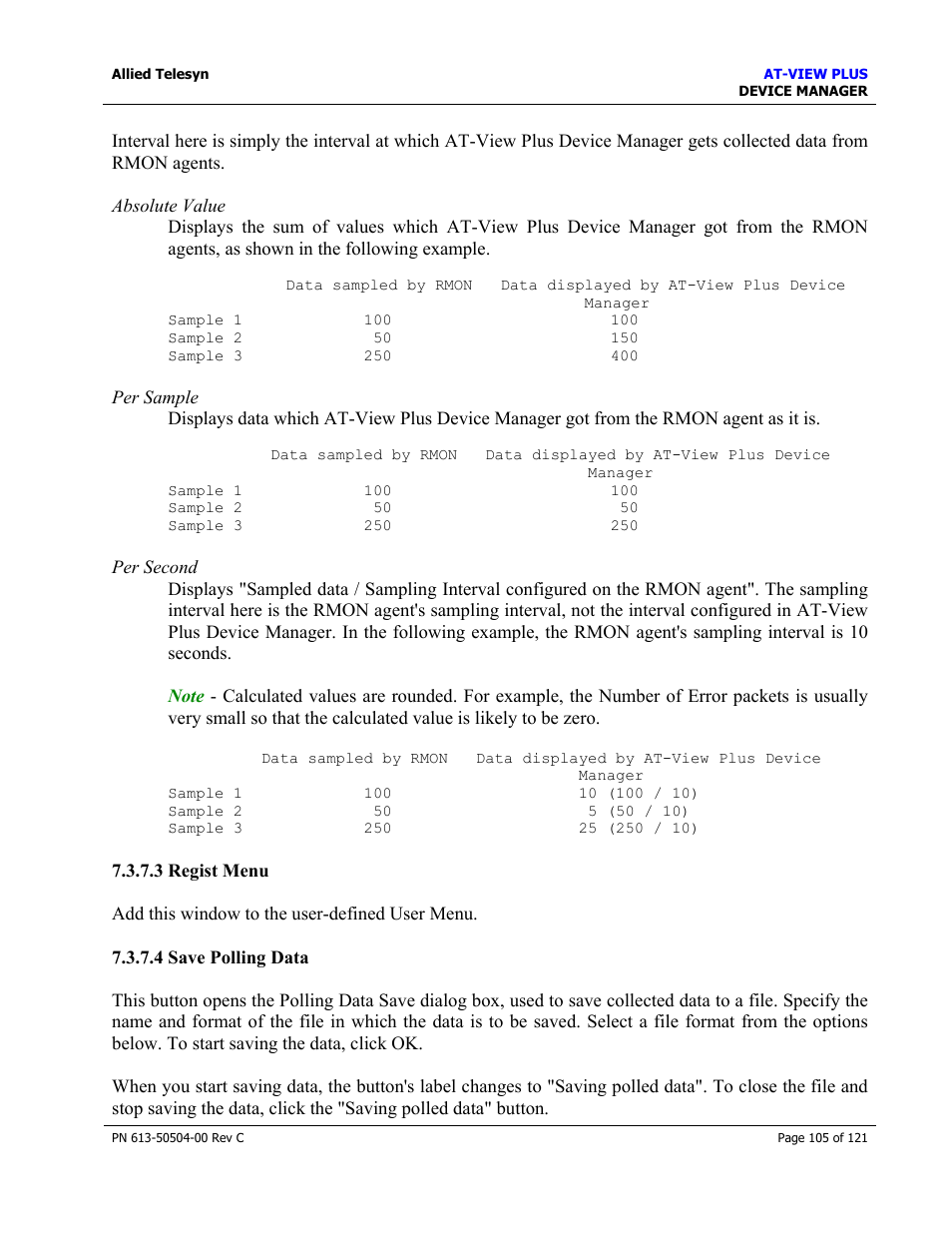 Allied Telesis AT-VIEW PLUS 2.3 DEVICE MANAGER User Manual | Page 105 / 121