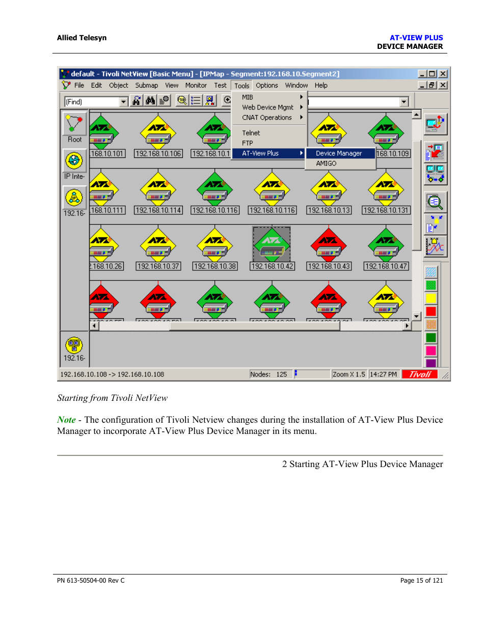 Allied Telesis AT-VIEW PLUS 2.3 DEVICE MANAGER User Manual | Page 15 / 121